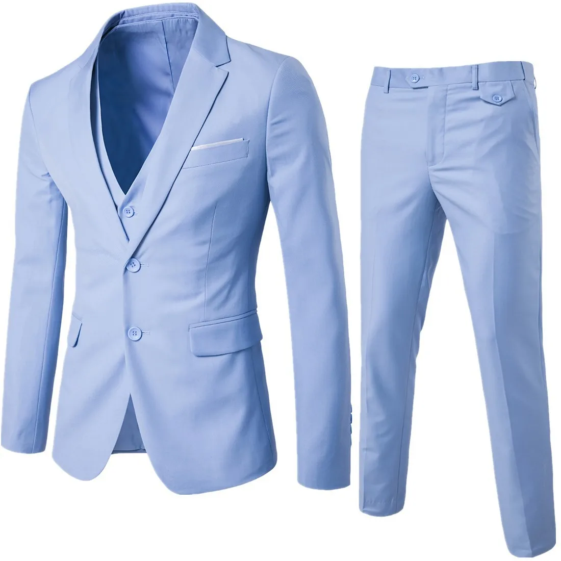 Business Casual Suit Three-piece Groom Best Man Wedding Suit Light Grey
Business Casual Suit Three-piece Groom Best Man Wedding Suit Light Grey