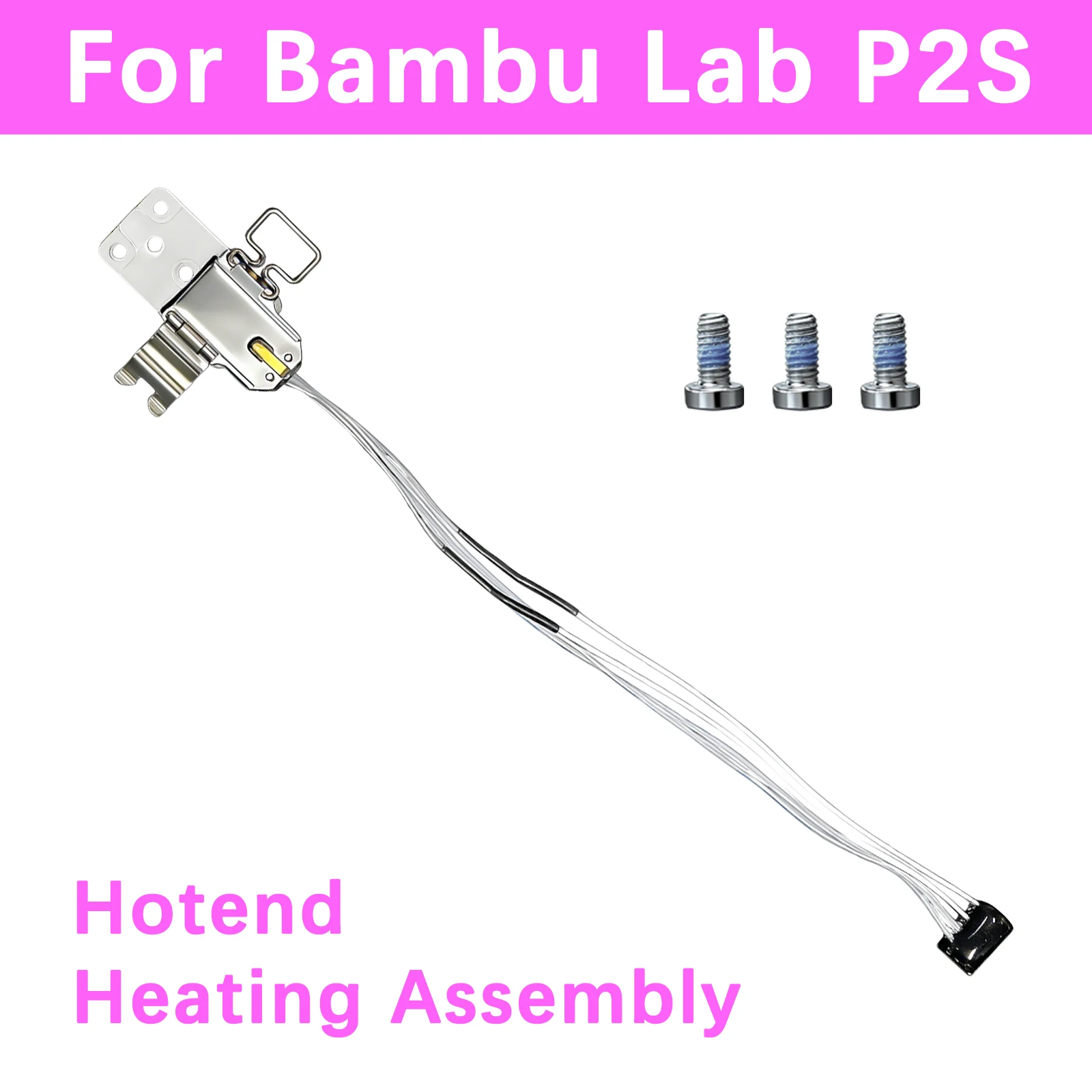 Hotend Heating Assembly For Bambu Lab P2S Upgraded Hotend Heating Component + Heater Cartridge Thermistor For Bamboo P2S Parts