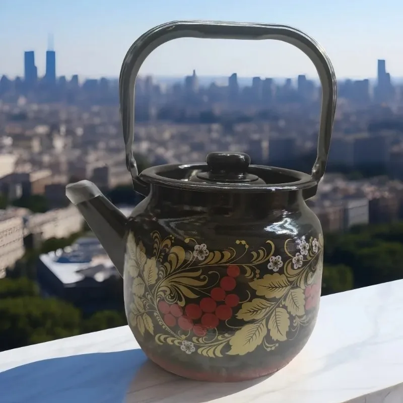 3.5L Enamel Milk Teapot Chinese National Style Boil Water Kettle Thickened Large Capacity Tea Infuser for Home Brewing Tea Pot
3.5L Enamel Milk Teapot Chinese National Style Boil Water Kettle Thickened Large Capacity Tea Infuser for Home Brewing Tea Pot
