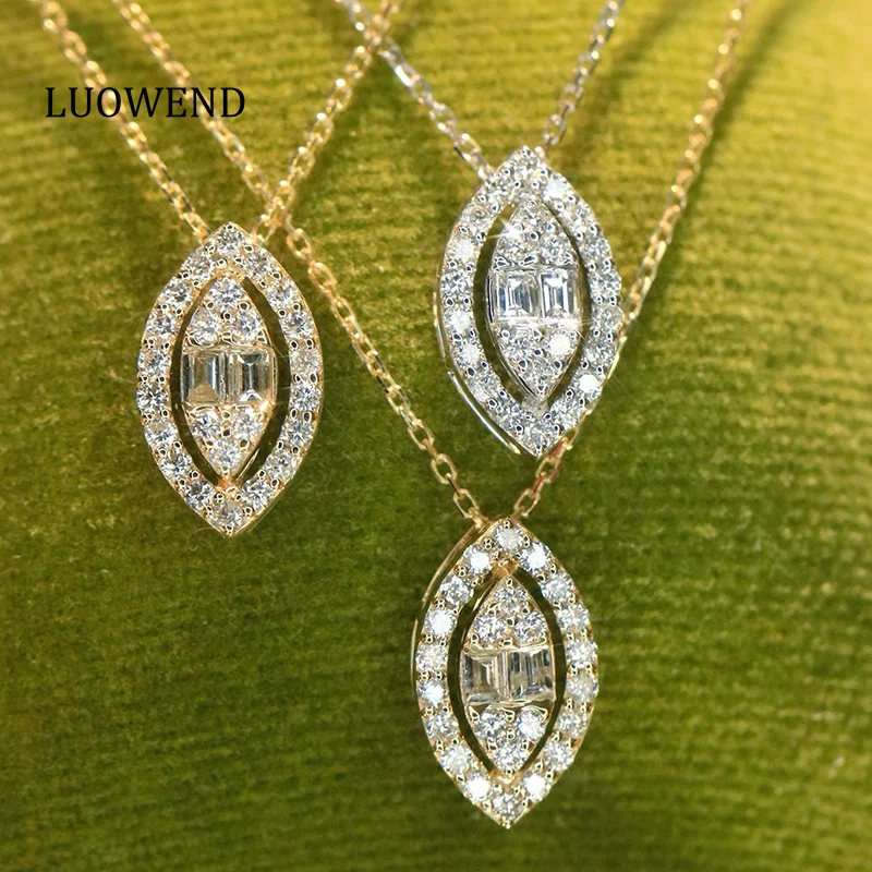 LUOWEND 100% 18K White/Yellow Gold Necklace Women Fashion Style Real Natural Diamond Necklace&Ring&Earrings High Jewelry Set
LUOWEND 100% 18K White/Yellow Gold Necklace Women Fashion Style Real Natural Diamond Necklace&Ring&Earrings High Jewelry Set