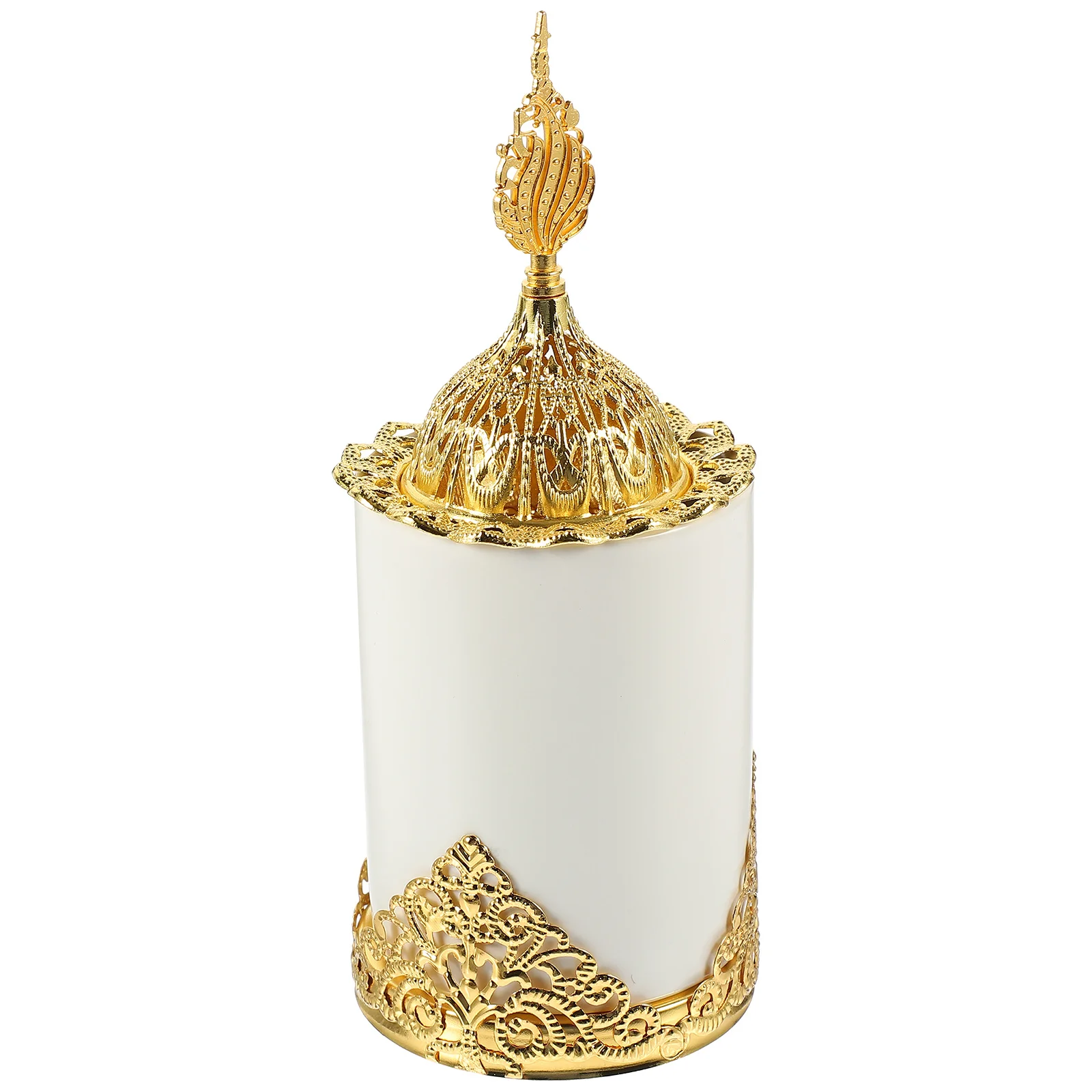 Gold Incense Burner Ceramic Metal Aromatherapy Holder for Home Office Yoga Study Room Censer Incense Burner
Gold Incense Burner Ceramic Metal Aromatherapy Holder for Home Office Yoga Study Room Censer Incense Burner