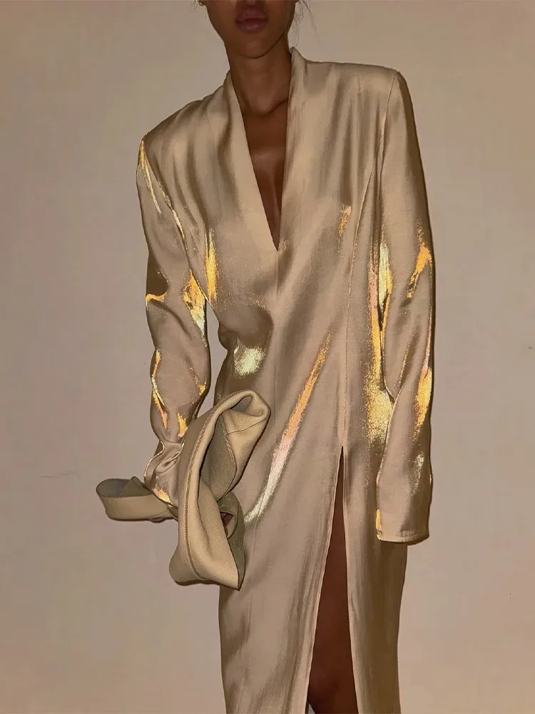 Summer Women's Long Sleeve Casual Style Polyester Material 2025 New Fashion V-neck Split Head Middle Waist Dress
Summer Women's Long Sleeve Casual Style Polyester Material 2025 New Fashion V-neck Split Head Middle Waist Dress