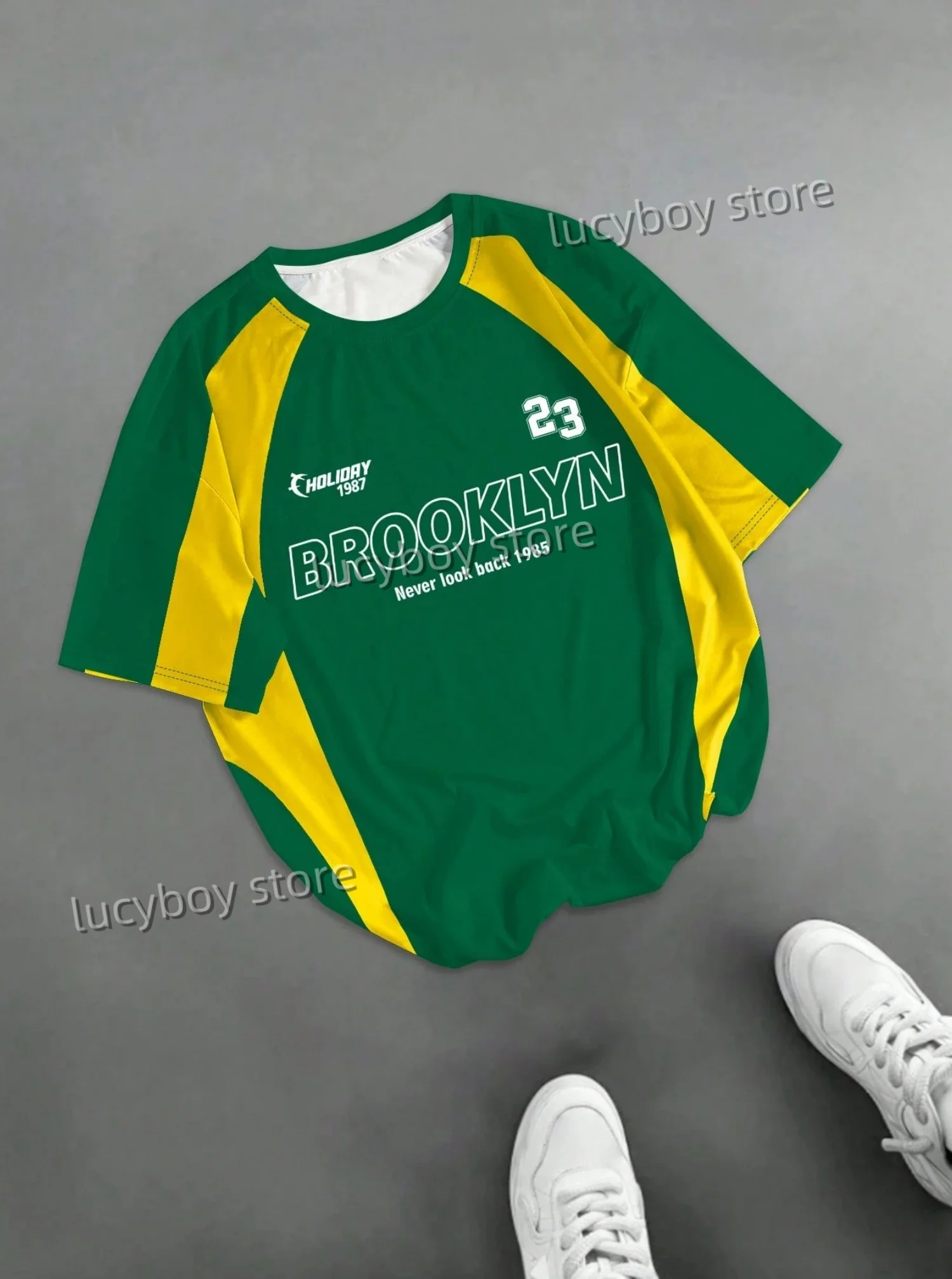 BROOKYLN No.23 Print 2025 Mens CasualT-shirt Man Short Sleeve Sport Football T-Shirt Vintage Oversize Striped Tees Men Clothes
BROOKYLN No.23 Print 2025 Mens CasualT-shirt Man Short Sleeve Sport Football T-Shirt Vintage Oversize Striped Tees Men Clothes