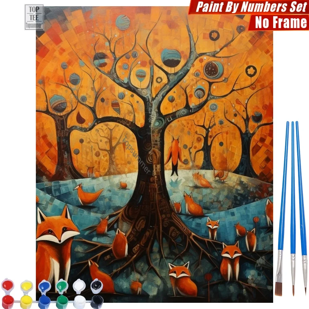 Intricate Fox Tree Paints By Number Kit - Orange Tree Foxes Living Room Wall Art Christmas Gift For Friend
Intricate Fox Tree Paints By Number Kit - Orange Tree Foxes Living Room Wall Art Christmas Gift For Friend