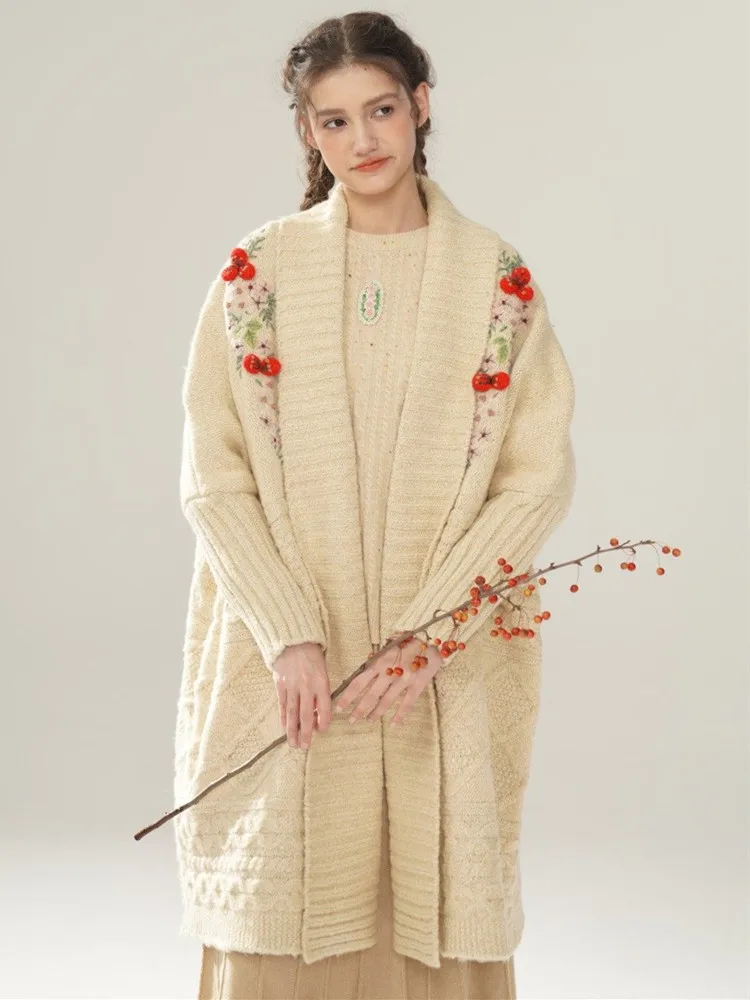 Длинные шерстяные кардиганы оверсайз 170 см для женщин, осенне-зимние, элегантные, ручной работы, с вышивкой, вязаные крючком, свитера-пальто
Длинные шерстяные кардиганы оверсайз 170 см для женщин, осенне-зимние, элегантные, ручной работы, с вышивкой, вязаные крючком, свитера-пальто