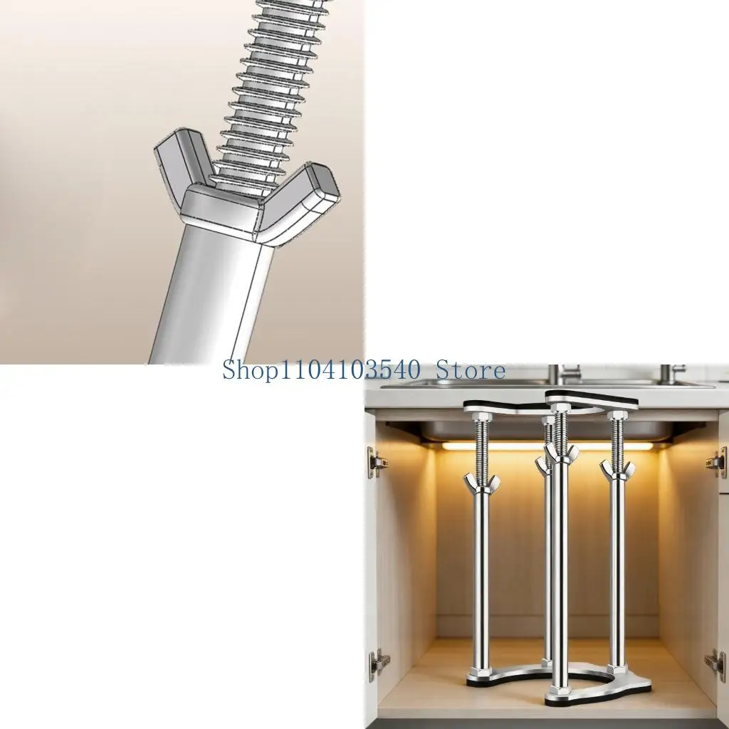 02DC Universal Kitchen Sink Brackets Strong Steel Adjustable Undermount Sink Support Rod Strong for Stable Support
02DC Universal Kitchen Sink Brackets Strong Steel Adjustable Undermount Sink Support Rod Strong for Stable Support
