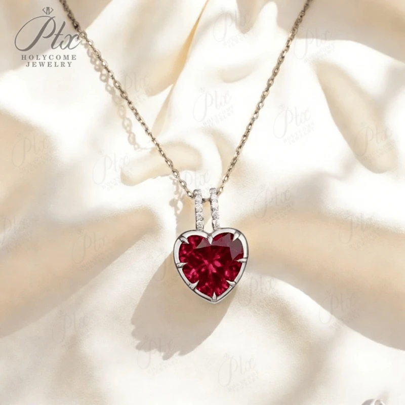 Lab-Grown Gemstone Necklace with Heart Frame Setting Exquisite Jewelry Crafted in S925 & Plated with 10K/14K/18K Gold
Lab-Grown Gemstone Necklace with Heart Frame Setting Exquisite Jewelry Crafted in S925 & Plated with 10K/14K/18K Gold