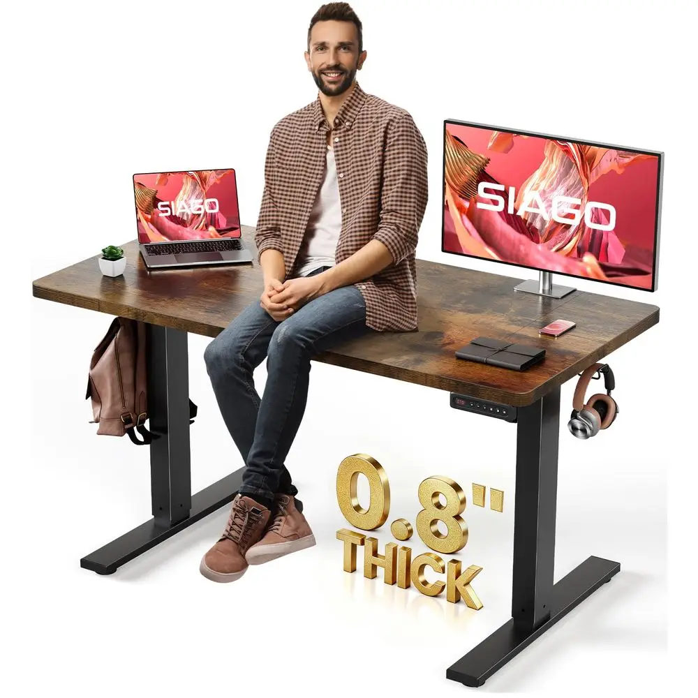 Electric Standing Desk Adjustable 48 x 24 Inch Sit Stand up Desk with 0.8 Inch Thick Tabletop Adjustable Height Table with 3 Me
Electric Standing Desk Adjustable 48 x 24 Inch Sit Stand up Desk with 0.8 Inch Thick Tabletop Adjustable Height Table with 3 Me