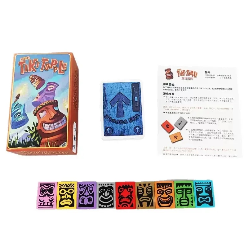 Китайская английская версия Tiki Topple Настольная игра Картковая стратегия Веселая вечеринка Игра 2-4 человека
Китайская английская версия Tiki Topple Настольная игра Картковая стратегия Веселая вечеринка Игра 2-4 человека