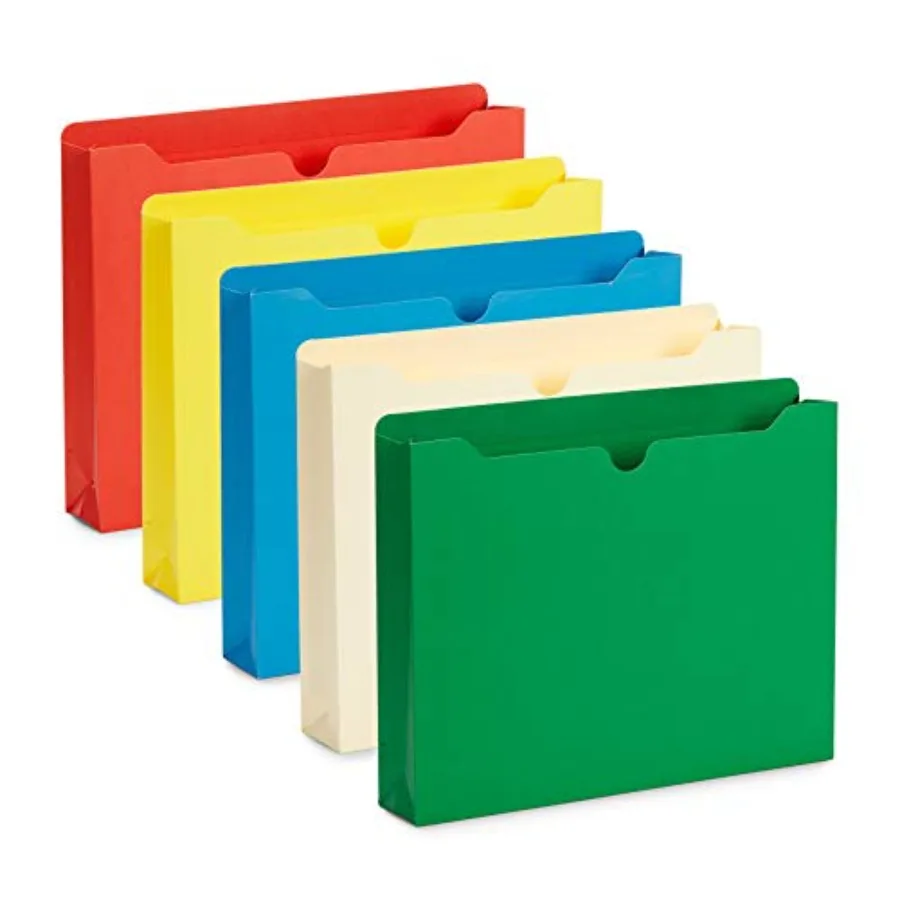 2 Inch File Jackets, Expandable Folders, Heavy Duty 2 Inch Expansion Pocket File Folders Letter Size, Assorted Colors, Reinforc
2 Inch File Jackets, Expandable Folders, Heavy Duty 2 Inch Expansion Pocket File Folders Letter Size, Assorted Colors, Reinforc
