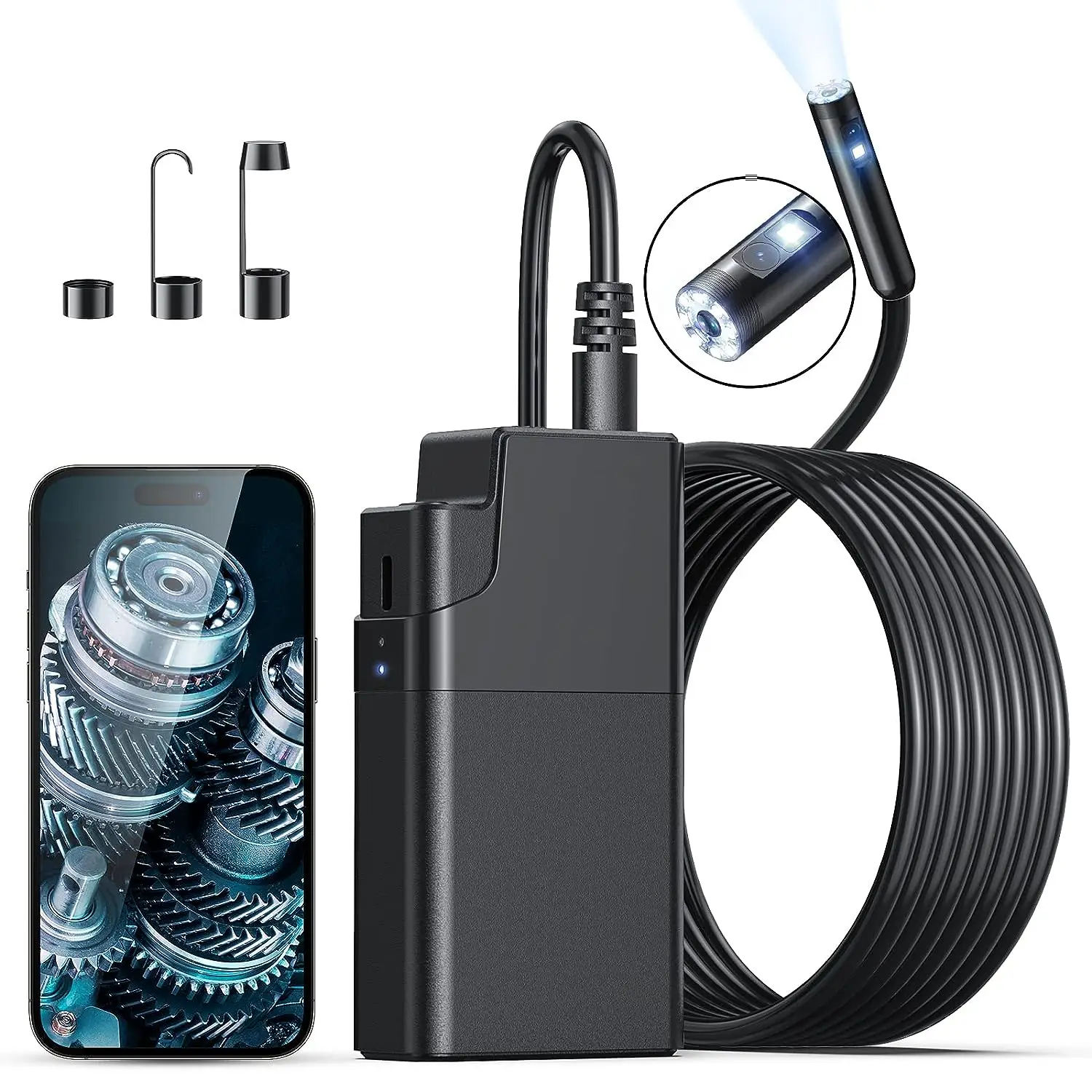 Inskam W500 8mm HD 1080P 1M Single Lens Hard Cable Wifi Endoscope Borescope Camera Wireless for Phone
Inskam W500 8mm HD 1080P 1M Single Lens Hard Cable Wifi Endoscope Borescope Camera Wireless for Phone