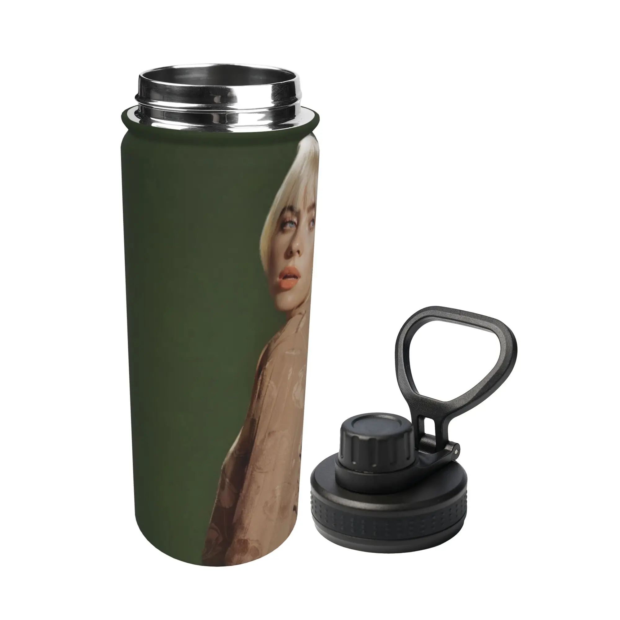 Billies Eilishs 18OZ Sports Insulated Kettle singer Coffee Cups Vacuum Flask Travel Outdoor Mugs Hot Cold Drink
Billies Eilishs 18OZ Sports Insulated Kettle singer Coffee Cups Vacuum Flask Travel Outdoor Mugs Hot Cold Drink