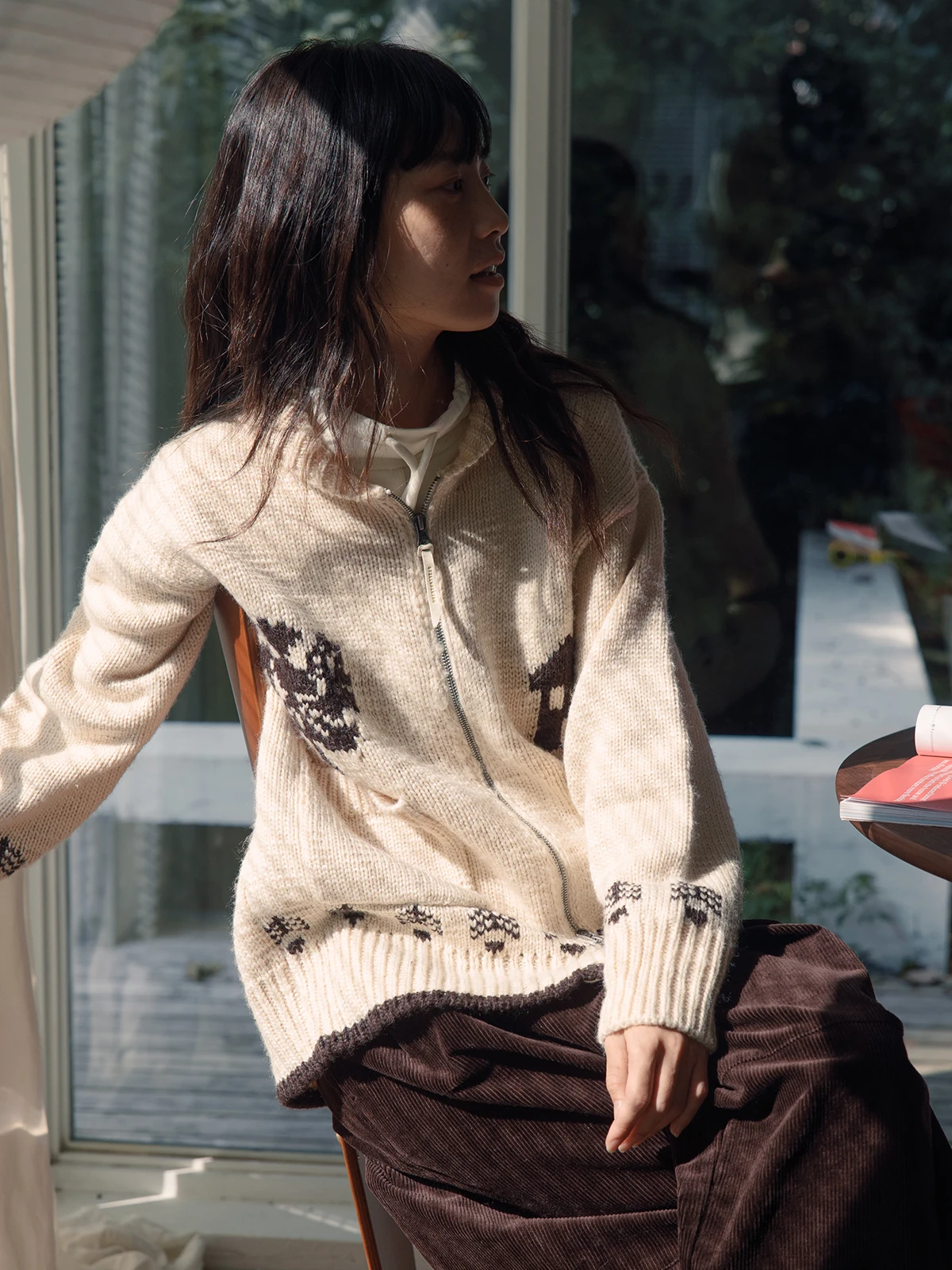 Rwanda Lazy Sle Color Blo Woolen Sweater Cardigan Women's Casual Loose Fit Autumn Winter Long Sve Zipper Coat
Rwanda Lazy Sle Color Blo Woolen Sweater Cardigan Women's Casual Loose Fit Autumn Winter Long Sve Zipper Coat