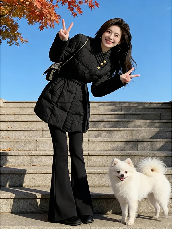 Slimming Effect Korean Sle Thiened Winter Coat Women's Loose Fit Warm Cotton Jaet Mid-Length Waist-Cinching Outerwear
Slimming Effect Korean Sle Thiened Winter Coat Women's Loose Fit Warm Cotton Jaet Mid-Length Waist-Cinching Outerwear