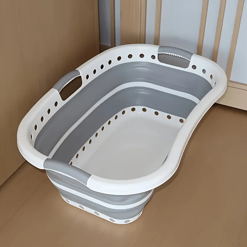 1 large-capacity foldable plastic three-handle basket, bathroom and bathroom household laundry storage basket dirty laundry basket storage idle supplies, Laundry Baskets
1 large-capacity foldable plastic three-handle basket, bathroom and bathroom household laundry storage basket dirty laundry basket storage idle supplies, Laundry Baskets