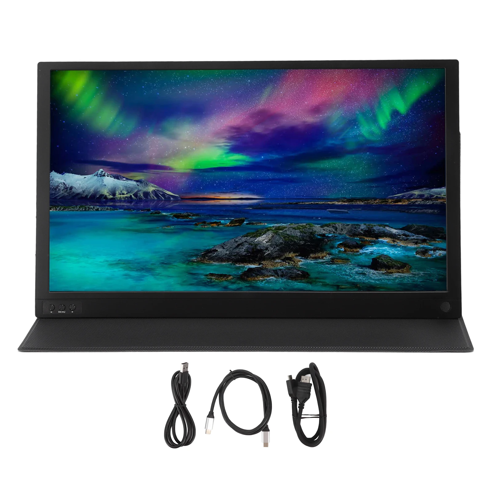 Portable Monitor 15.6in IPS HDR HD 4K Portable Gaming Monitor With Speakers With Leather Case For Laptop PC Phone Black
Portable Monitor 15.6in IPS HDR HD 4K Portable Gaming Monitor With Speakers With Leather Case For Laptop PC Phone Black