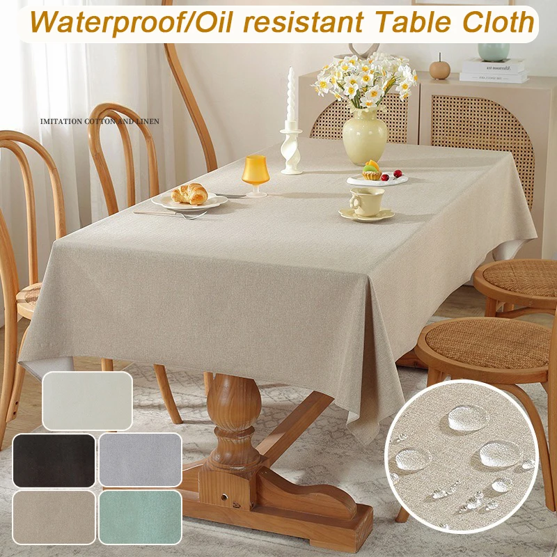 1pc New Linen Waterproof Wipeable Fabric Tablecloth Washable Table Cover for Kitchen Dining Suitable for Multiple Scenes 식탁보
1pc New Linen Waterproof Wipeable Fabric Tablecloth Washable Table Cover for Kitchen Dining Suitable for Multiple Scenes 식탁보