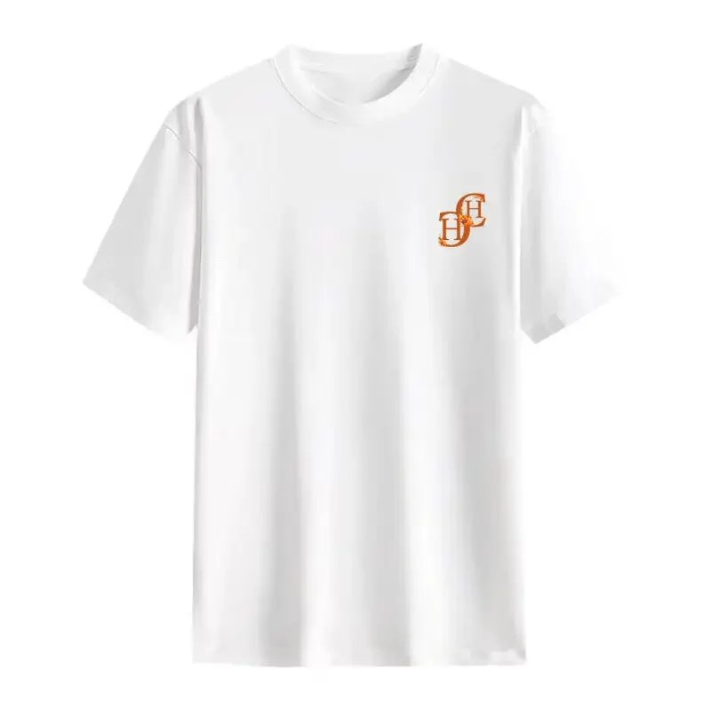 CH новая брендовая футболка с многослойной наклейкой в виде листьев, свободный крой из чистого хлопка, мужские и женские стили, универсальный Casua в стиле ретро
CH новая брендовая футболка с многослойной наклейкой в виде листьев, свободный крой из чистого хлопка, мужские и женские стили, универсальный Casua в стиле ретро