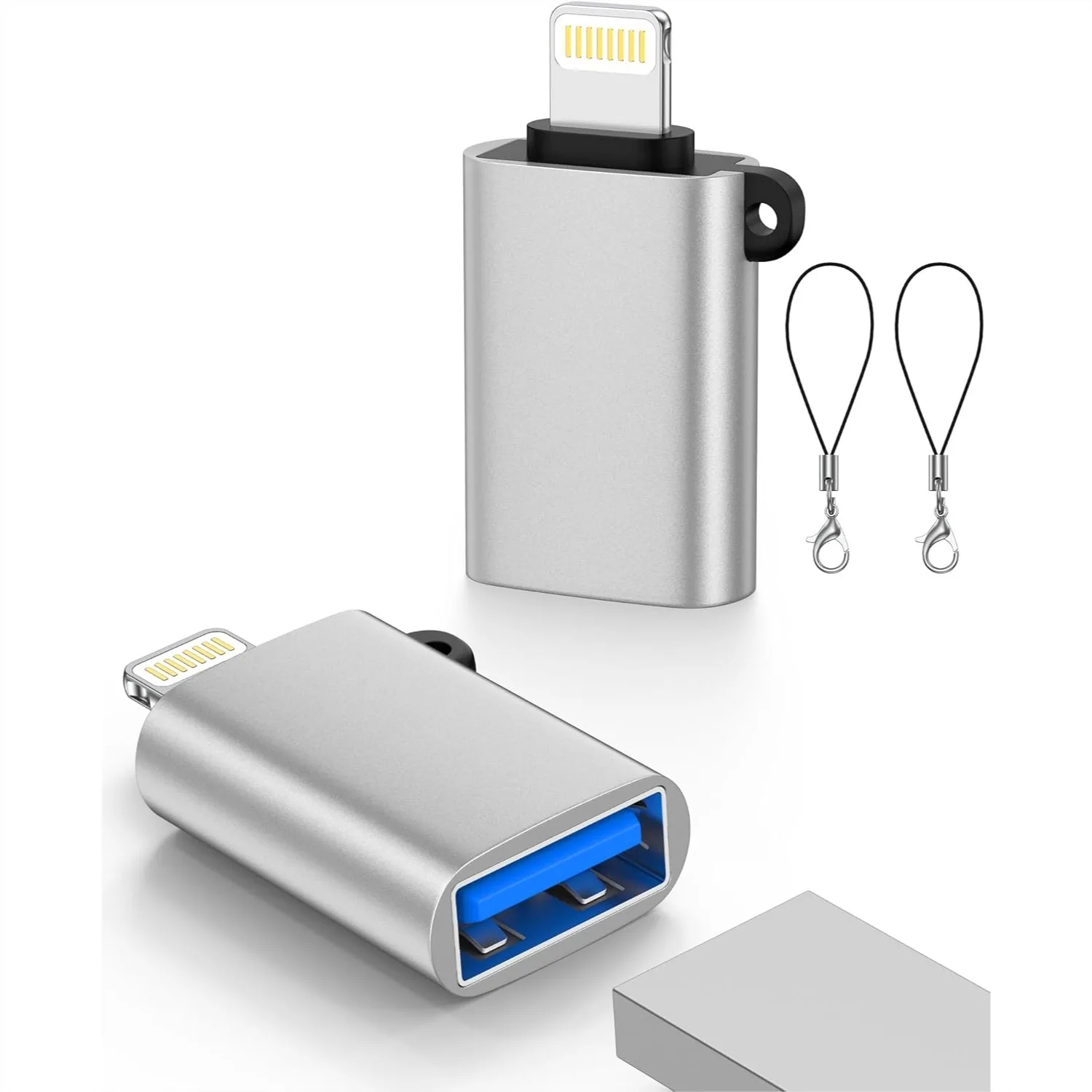 2-Pack Lightning Male to USB Female Adapter, USB 3.0 OTG Camera Connector for iPhone iPad with Fast Data Sync
2-Pack Lightning Male to USB Female Adapter, USB 3.0 OTG Camera Connector for iPhone iPad with Fast Data Sync