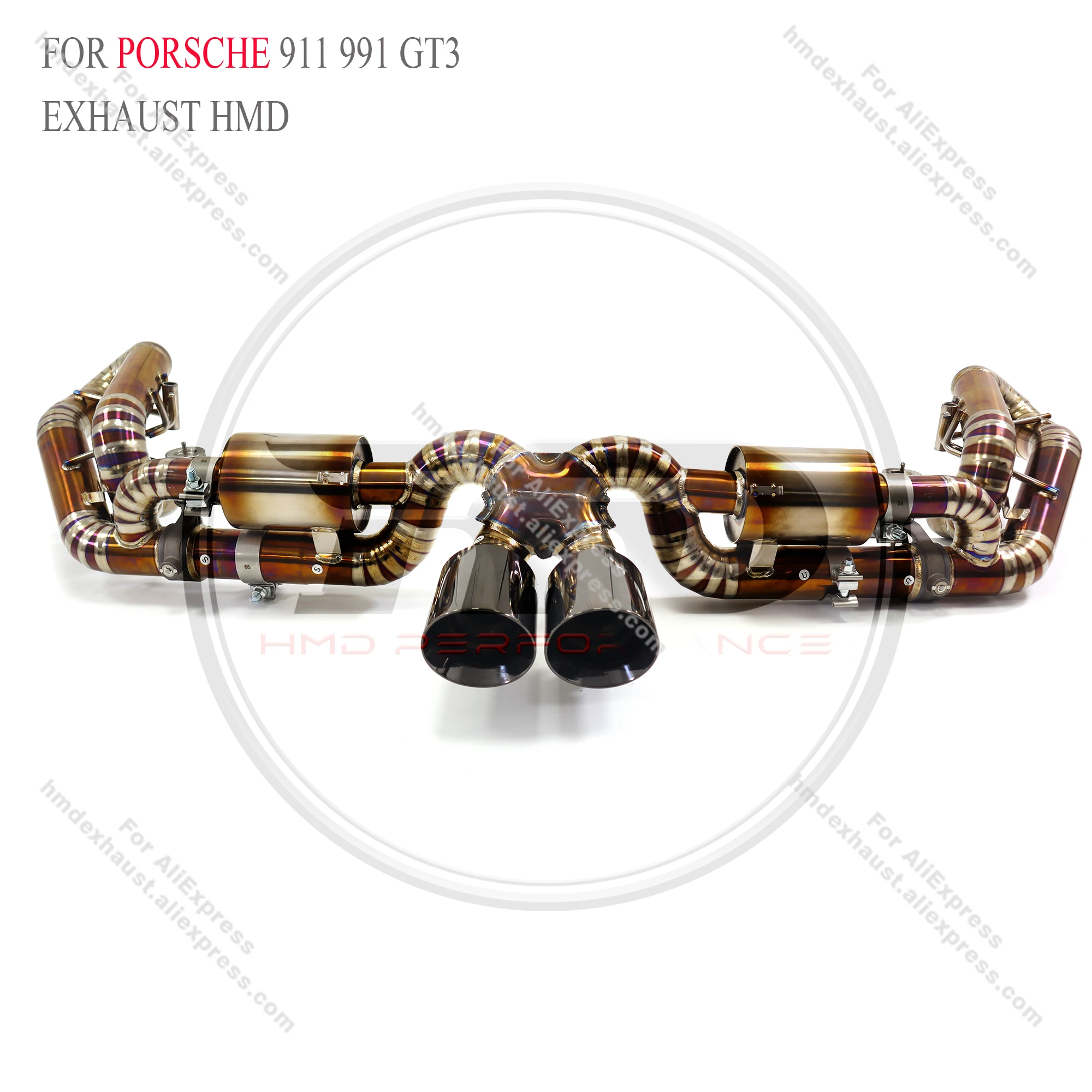 HMD Titanium Exhaust System Performance Catback for Porsche 911 991 GT3 Muffler With Valve tips
HMD Titanium Exhaust System Performance Catback for Porsche 911 991 GT3 Muffler With Valve tips