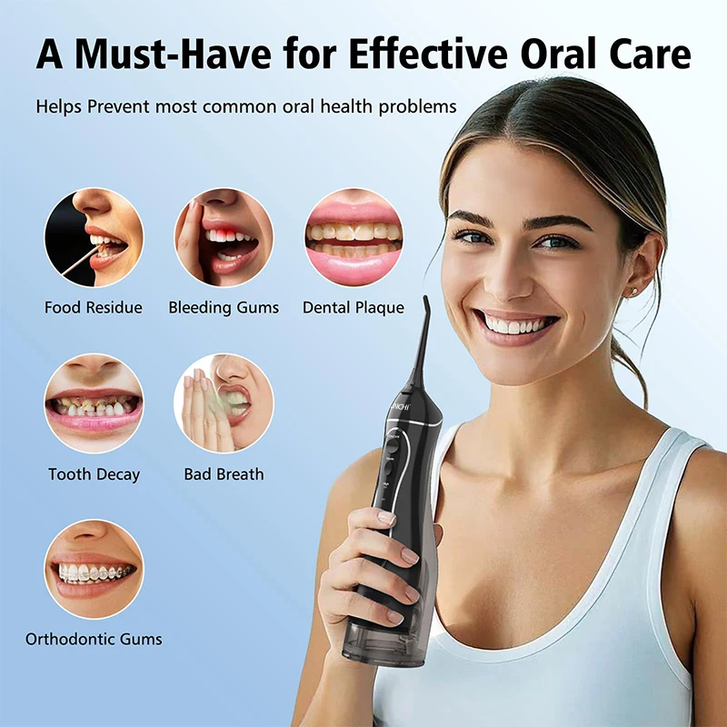 Yunchi Water Flossers Oral Irrigator Portable Dental 4 Modes 300ML Water Tank Waterproof Teeth Whitening Cleaning Tools C102
Yunchi Water Flossers Oral Irrigator Portable Dental 4 Modes 300ML Water Tank Waterproof Teeth Whitening Cleaning Tools C102