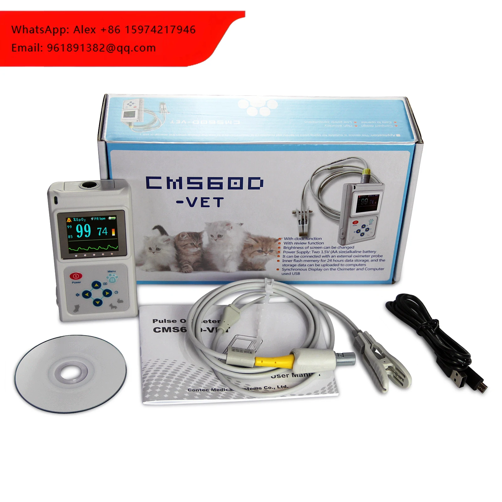 Wholesale CONTEC CMS60D-Vet Oximeters Vet Animal Use Veterinary Blood Equipment
Wholesale CONTEC CMS60D-Vet Oximeters Vet Animal Use Veterinary Blood Equipment
