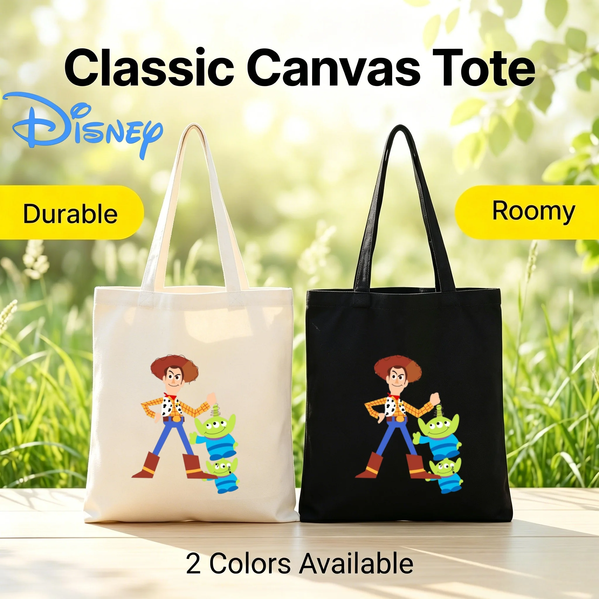 1PC Disney Toy Story Woody & Two Little Aliens Print Canvas Tote Bag Eco Shopping Casual Shoulder Handbag
1PC Disney Toy Story Woody & Two Little Aliens Print Canvas Tote Bag Eco Shopping Casual Shoulder Handbag