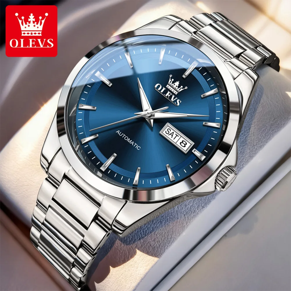 OLEVS 7090 Luxury Men Watch Original Business Sports Steel Belt Waterproof Double Calendar Watch Men Mechanical Automatic Watch
OLEVS 7090 Luxury Men Watch Original Business Sports Steel Belt Waterproof Double Calendar Watch Men Mechanical Automatic Watch