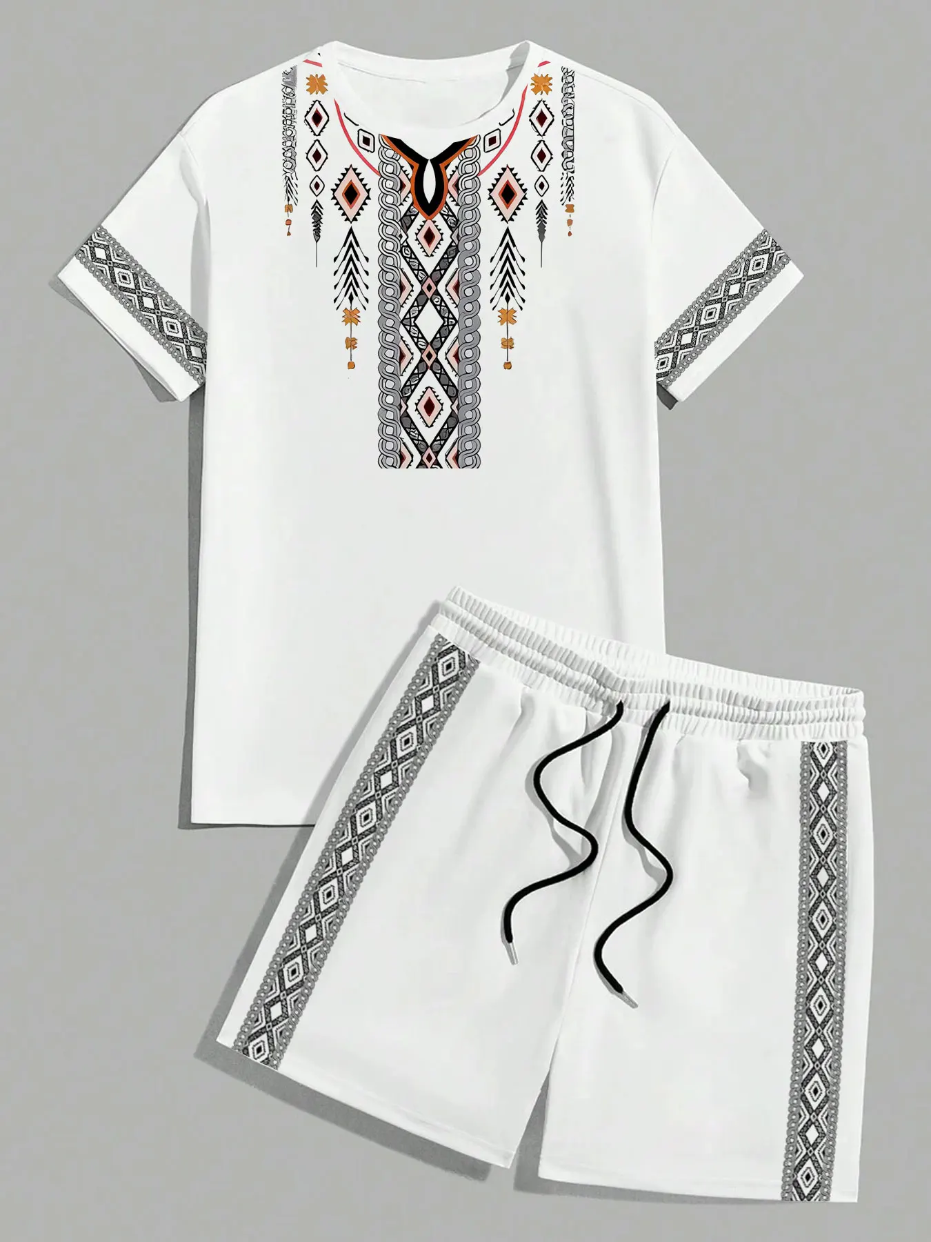 Ethnic style pattern men's creative digital printing short-sleeved round neck T-shirt summer outdoor vacation men's T-shirt shor
Ethnic style pattern men's creative digital printing short-sleeved round neck T-shirt summer outdoor vacation men's T-shirt shor