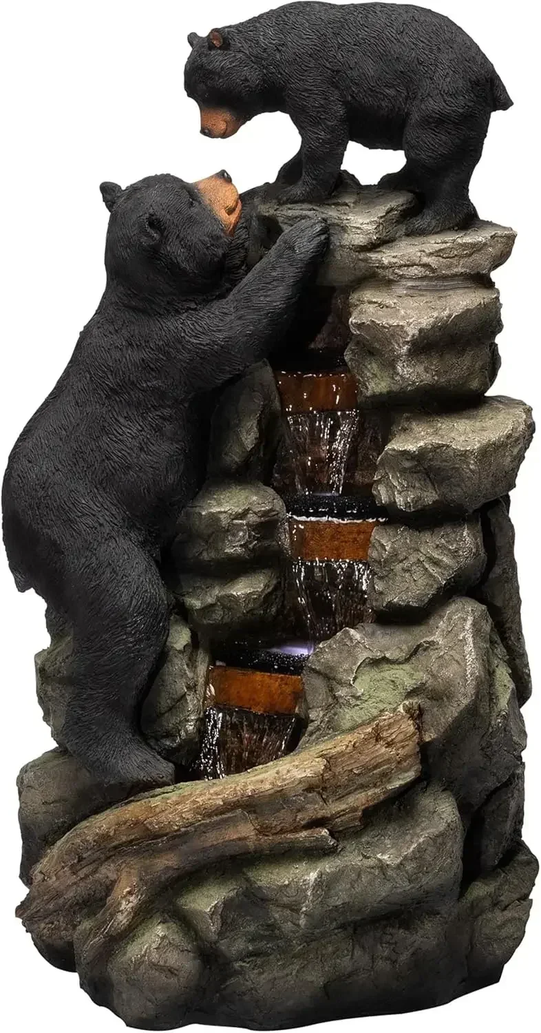 TZL178 36" Indoor/Outdoor 2 Bears Climbing Rainforest Water Fountain with LED Lights – Cascading Wildlife Water Feature for Gard
TZL178 36" Indoor/Outdoor 2 Bears Climbing Rainforest Water Fountain with LED Lights – Cascading Wildlife Water Feature for Gard