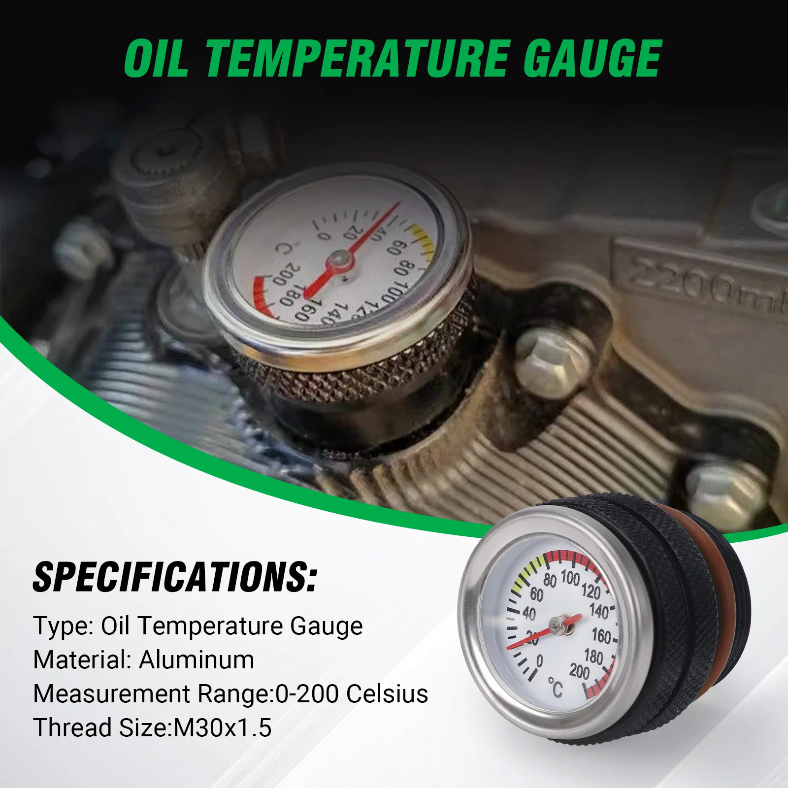For Kawasaki 650 KLR 1987-1998 New Motorcycle Fuel Tank Cap M30X1.5 With Oil Temperature Gauge Engine Valve Cover Oil Filler Cap
For Kawasaki 650 KLR 1987-1998 New Motorcycle Fuel Tank Cap M30X1.5 With Oil Temperature Gauge Engine Valve Cover Oil Filler Cap