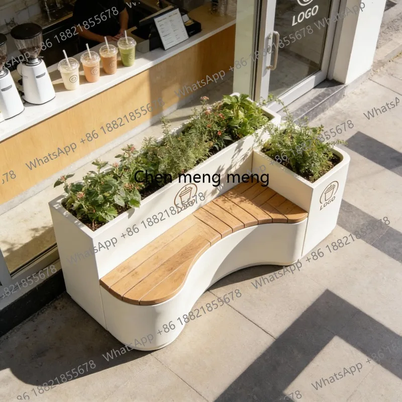 Nordic Outdoor Planter Bench Combination Flower Bed Seat Shop Landscape Creative Decoration Luxury Flower Trough Customized
Nordic Outdoor Planter Bench Combination Flower Bed Seat Shop Landscape Creative Decoration Luxury Flower Trough Customized