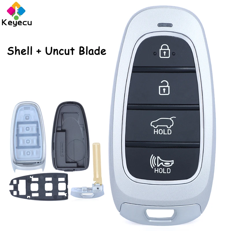 KEYECU Replacement Smart Remote Control Car Key Shell Case Cover With 4 Buttons for Hyundai Sonata Santa Fe 2019 2020 2021 2022
KEYECU Replacement Smart Remote Control Car Key Shell Case Cover With 4 Buttons for Hyundai Sonata Santa Fe 2019 2020 2021 2022