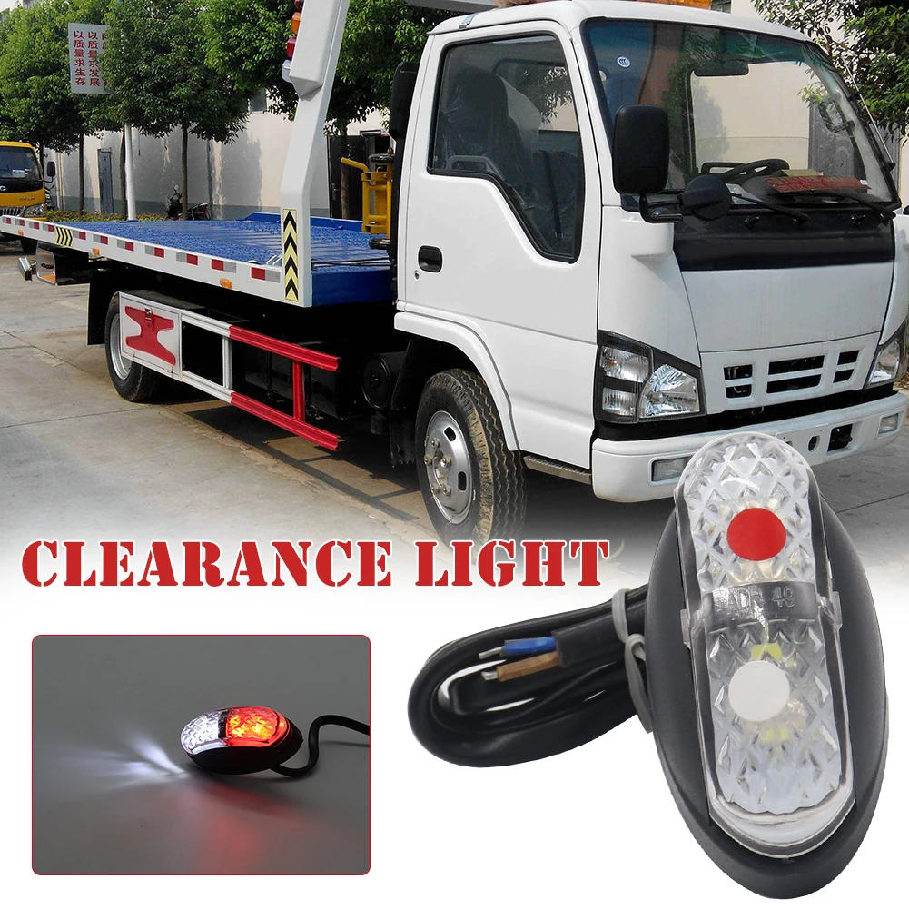 Red+White LED Side Marker Light 10-30V Clearance Lamp for Truck Trailer Caravanc
Red+White LED Side Marker Light 10-30V Clearance Lamp for Truck Trailer Caravanc