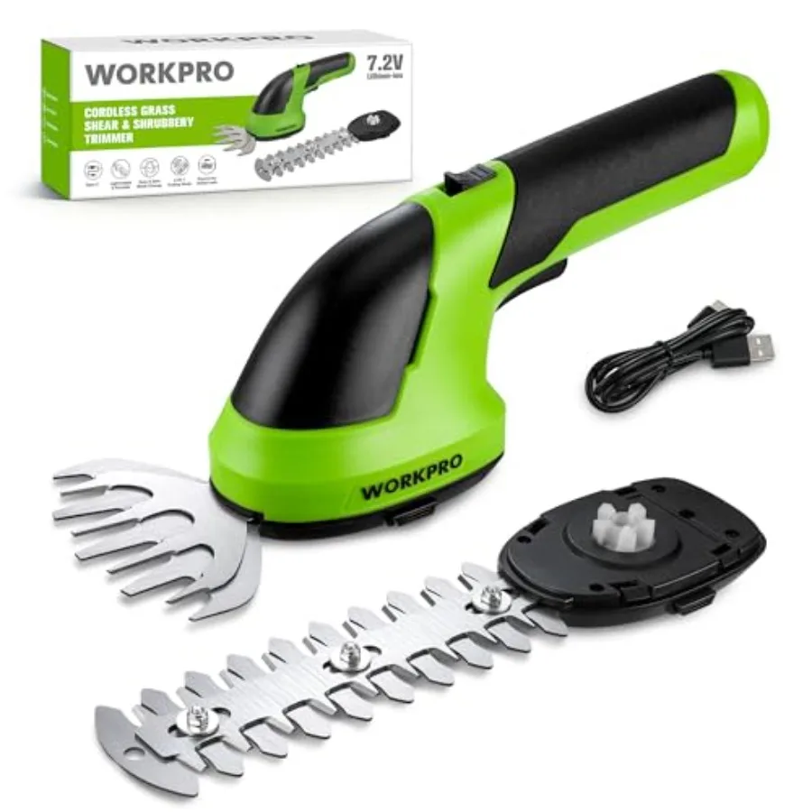 Cordless Grass Shear and Shrubbery Trimmer - 2 in 1 Handheld 7.2V Electric Grass Trimmer Hedge Shears/Grass Cutter Rechargeable
Cordless Grass Shear and Shrubbery Trimmer - 2 in 1 Handheld 7.2V Electric Grass Trimmer Hedge Shears/Grass Cutter Rechargeable