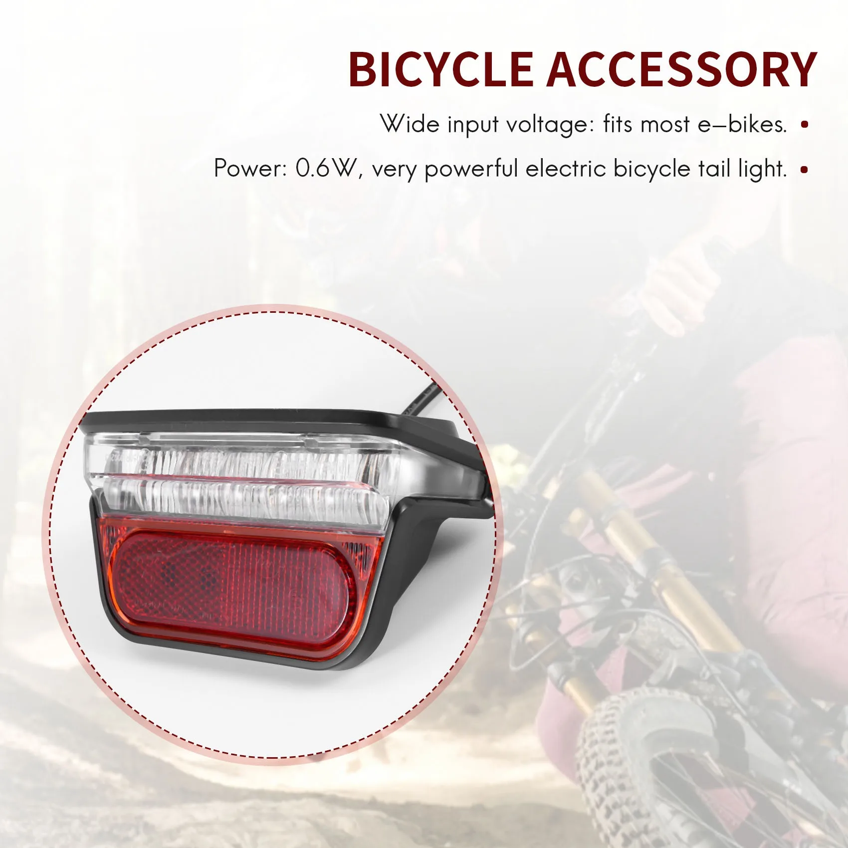 Budget-Friendly Electric Bike Light For Ebike Taillight DC 6V 12V 24V 36V 48V 60V Bicycle E-Bike Rear Tail Light Cycling Accesso
Budget-Friendly Electric Bike Light For Ebike Taillight DC 6V 12V 24V 36V 48V 60V Bicycle E-Bike Rear Tail Light Cycling Accesso