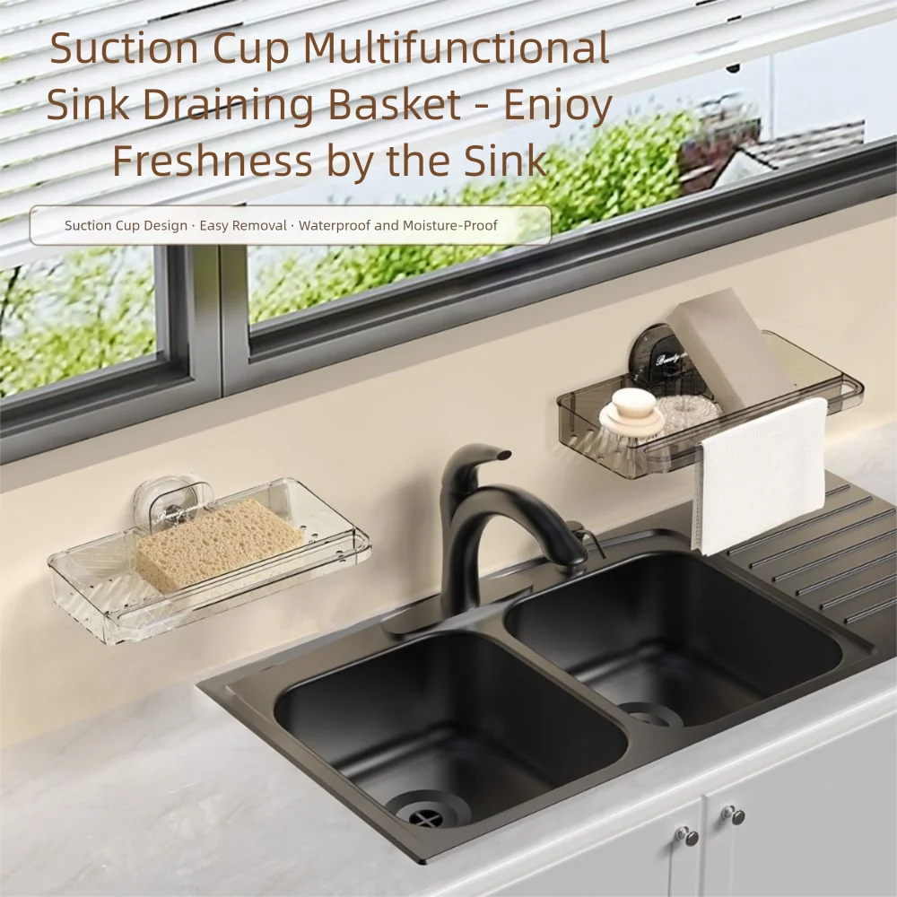 Transparent Suction Cup Shower Shelf No-Drill Removable Sink Drain Rack with Drain Hole Strong Load-Bearing
Transparent Suction Cup Shower Shelf No-Drill Removable Sink Drain Rack with Drain Hole Strong Load-Bearing