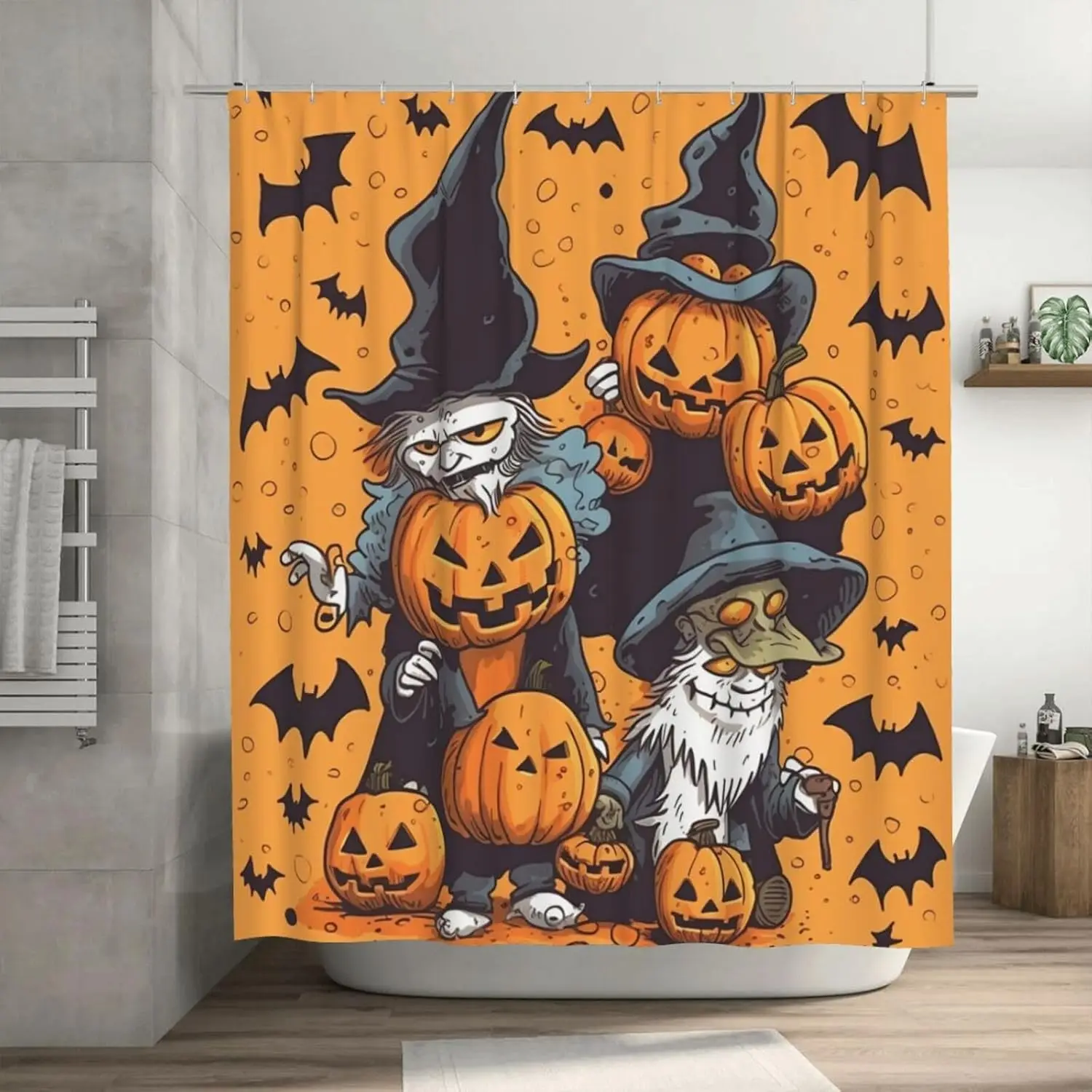 Bathroom Shower Curtain 72x72 Inch Waterproof Fabric Shower Curtains with 12 Hooks Halloween Cartoon Bath Curtain Set for
Bathroom Shower Curtain 72x72 Inch Waterproof Fabric Shower Curtains with 12 Hooks Halloween Cartoon Bath Curtain Set for
