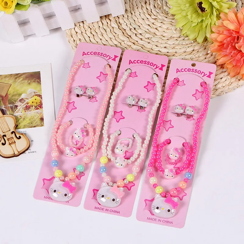 1/3 pcs random New Hello Kitty Jewelry Princess Necklace Set Cartoon Candy Bead 4-piece Set Birthday Gift Simple Fashion
1/3 pcs random New Hello Kitty Jewelry Princess Necklace Set Cartoon Candy Bead 4-piece Set Birthday Gift Simple Fashion