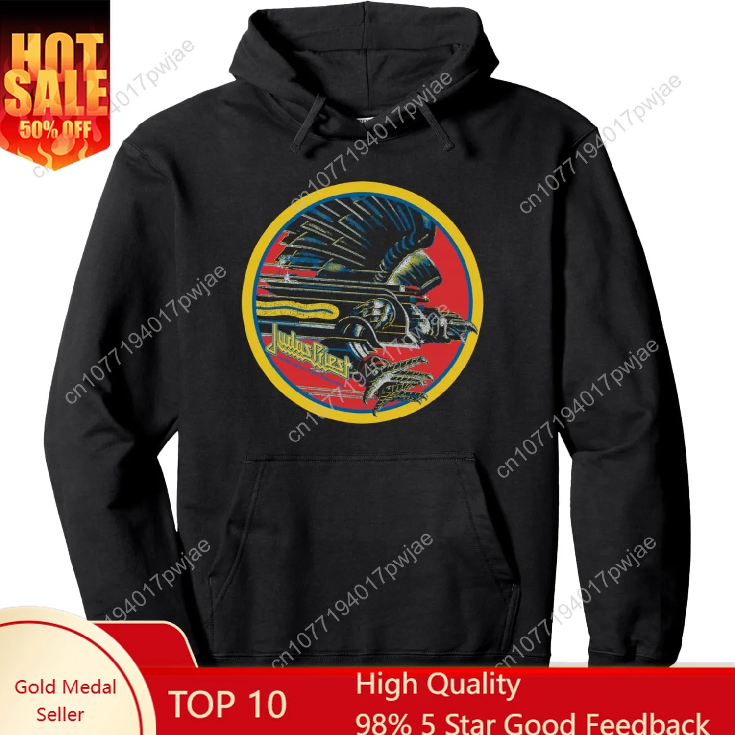 Judas Priest — винтажный пуловер с капюшоном Screaming For Vengeance Circle
Judas Priest — винтажный пуловер с капюшоном Screaming For Vengeance Circle