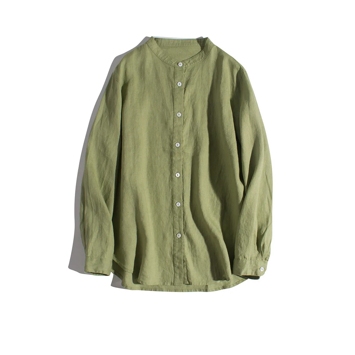 Dave&Di Stand Up Collar Long Sleeved Linen Shirt Simple Casual Commuting Artistic Versatile Loose White Shirt
Dave&Di Stand Up Collar Long Sleeved Linen Shirt Simple Casual Commuting Artistic Versatile Loose White Shirt