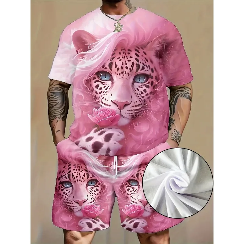 2025 New Summer Fashion 3D Digital Animal Print Men's Shorts Short Sleeved Set Round Neck T-shirt Two-piece Set
2025 New Summer Fashion 3D Digital Animal Print Men's Shorts Short Sleeved Set Round Neck T-shirt Two-piece Set