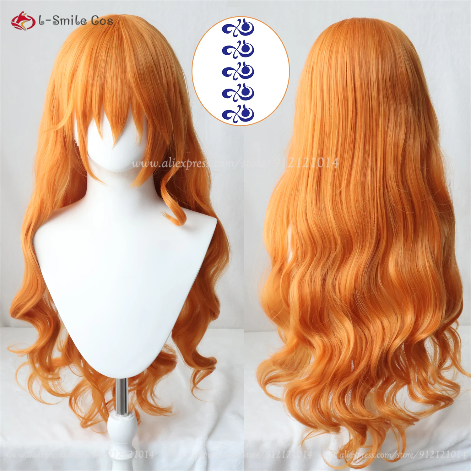 Adult Nami Cosplay Wig Long Orange Cruly Nami Anime Wigs Heat Resistant Synthetic Hair Halloween + Wig Cap
Adult Nami Cosplay Wig Long Orange Cruly Nami Anime Wigs Heat Resistant Synthetic Hair Halloween + Wig Cap