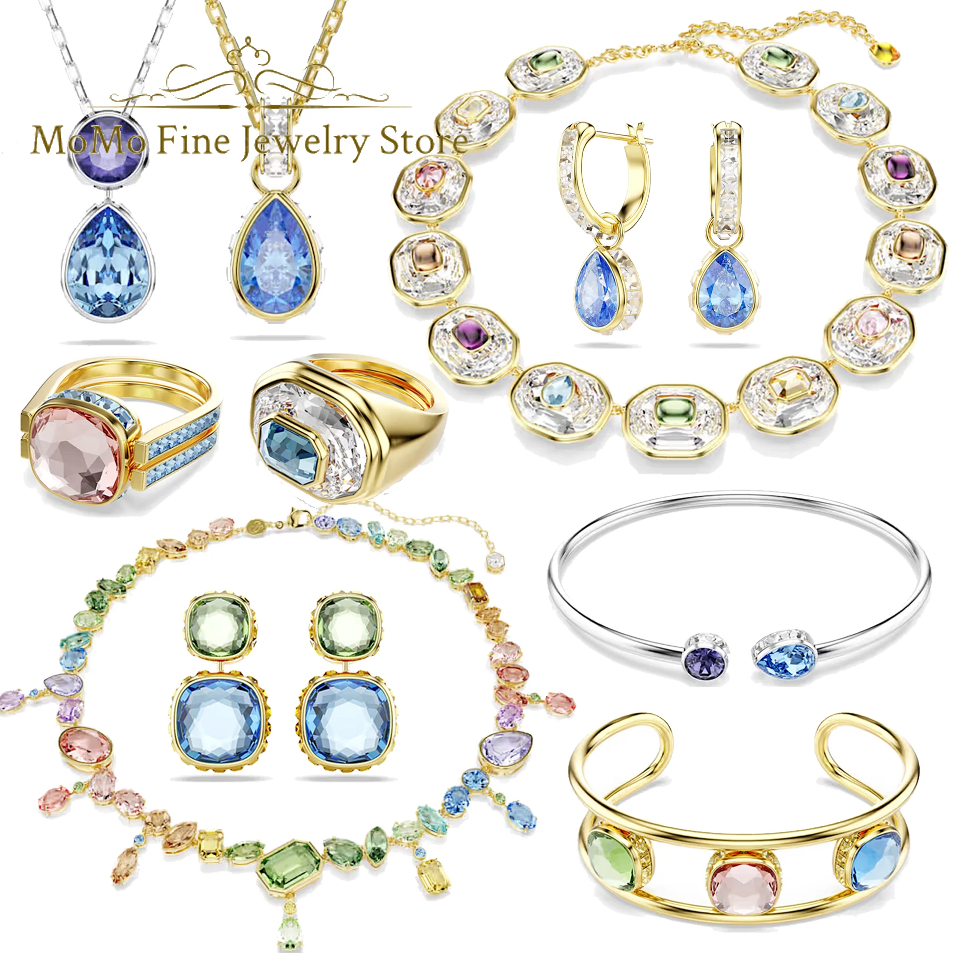 Original 2026 New Trend Fine Anniversary Jewelry Set Charm Blue Pink Double Sided Crystal Fashion Women's Necklace Ring Earrings
Original 2026 New Trend Fine Anniversary Jewelry Set Charm Blue Pink Double Sided Crystal Fashion Women's Necklace Ring Earrings