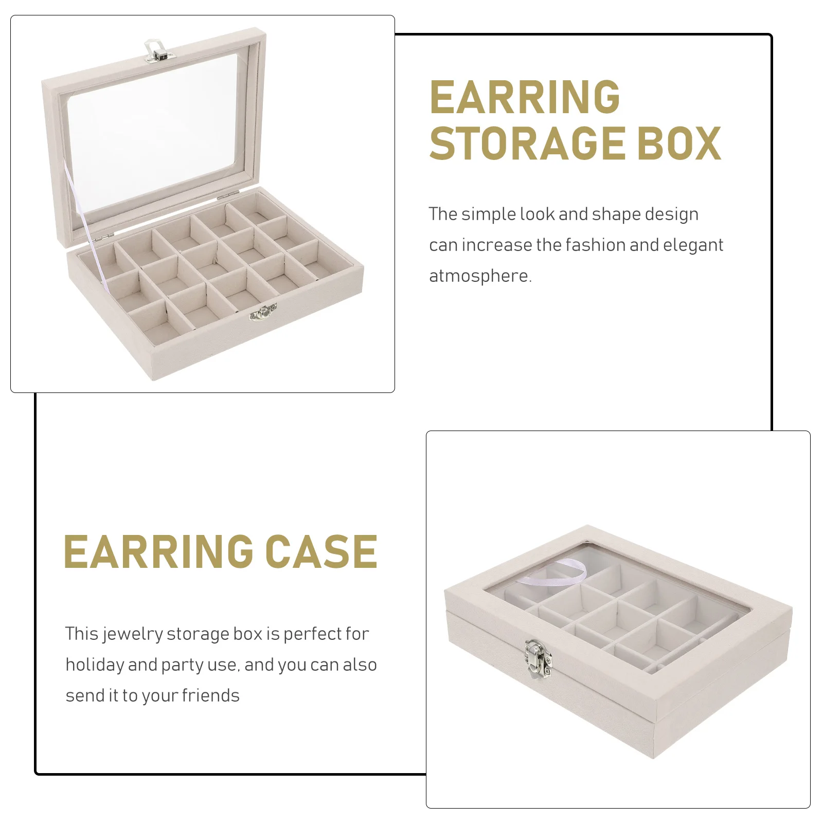 Earring Display Box Jewelry Storage Case Multi Grid Home Jewelry Organizer Transparent Lid Earring Container Box For Earrings
Earring Display Box Jewelry Storage Case Multi Grid Home Jewelry Organizer Transparent Lid Earring Container Box For Earrings