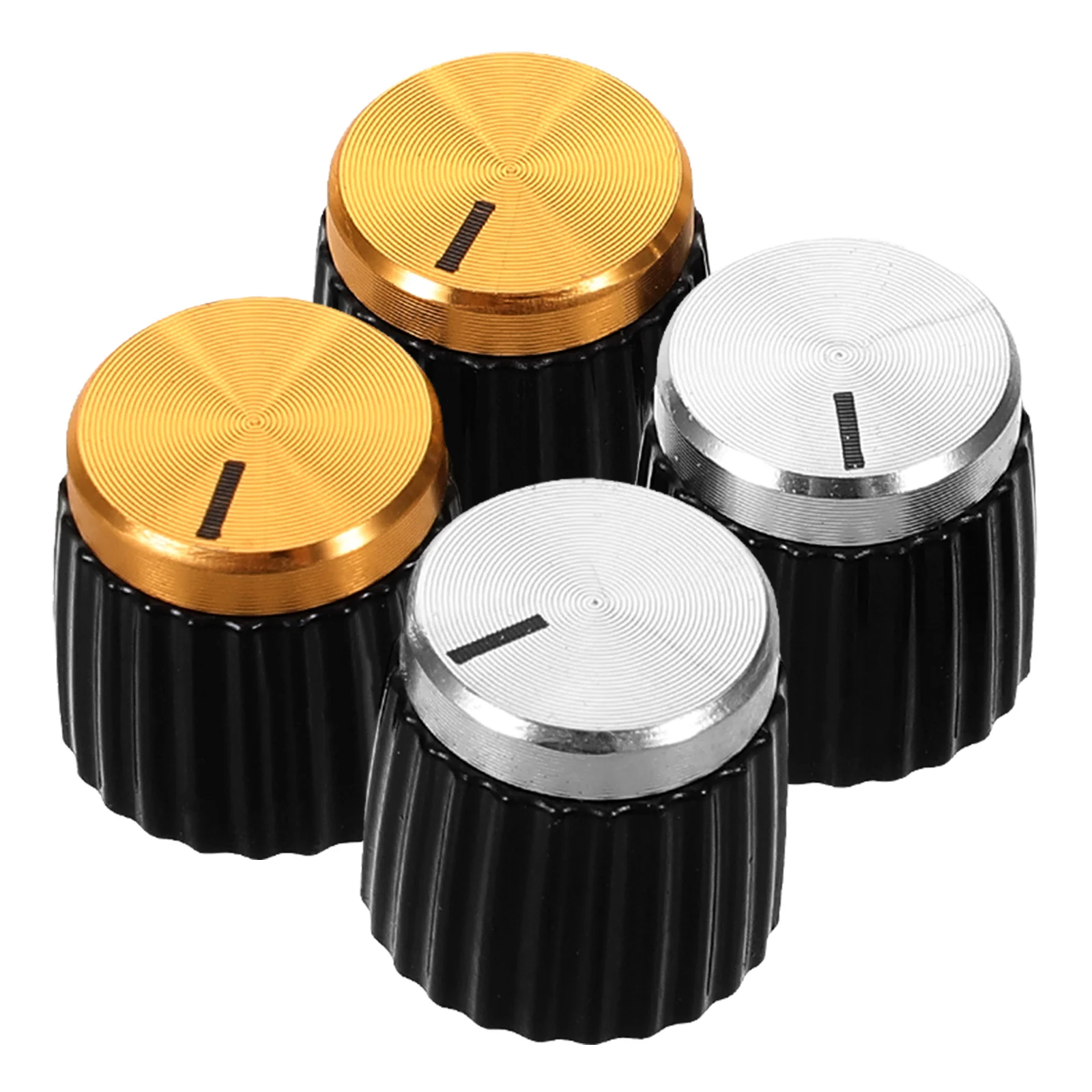 4pcs Potentiometer Knobs 16x16mm Black Silver Gold Volume Control Guitar Bass Amp Audio Repair Parts Sound Knobs
4pcs Potentiometer Knobs 16x16mm Black Silver Gold Volume Control Guitar Bass Amp Audio Repair Parts Sound Knobs