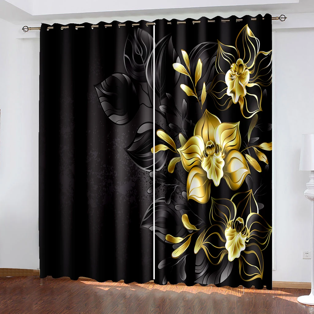Chinese Stroke Painting Gold Flower Leaf Bird Window Curtains in Kids Bedroom Living Room Hall Treatments Kitchen Drapes Blinds
Chinese Stroke Painting Gold Flower Leaf Bird Window Curtains in Kids Bedroom Living Room Hall Treatments Kitchen Drapes Blinds