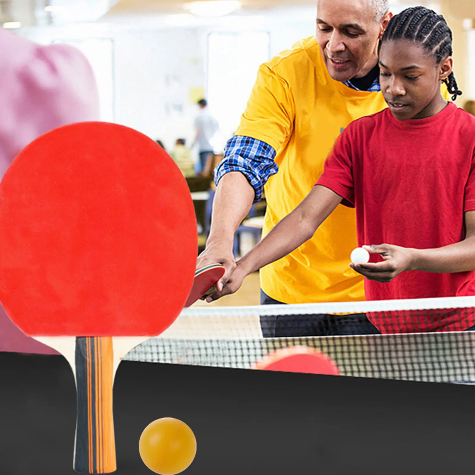 1Set Professional Table Tennis Racket Set Premium Wood Blade Double Pimples-in Rubber Super Lightweight for Teens Adults
1Set Professional Table Tennis Racket Set Premium Wood Blade Double Pimples-in Rubber Super Lightweight for Teens Adults