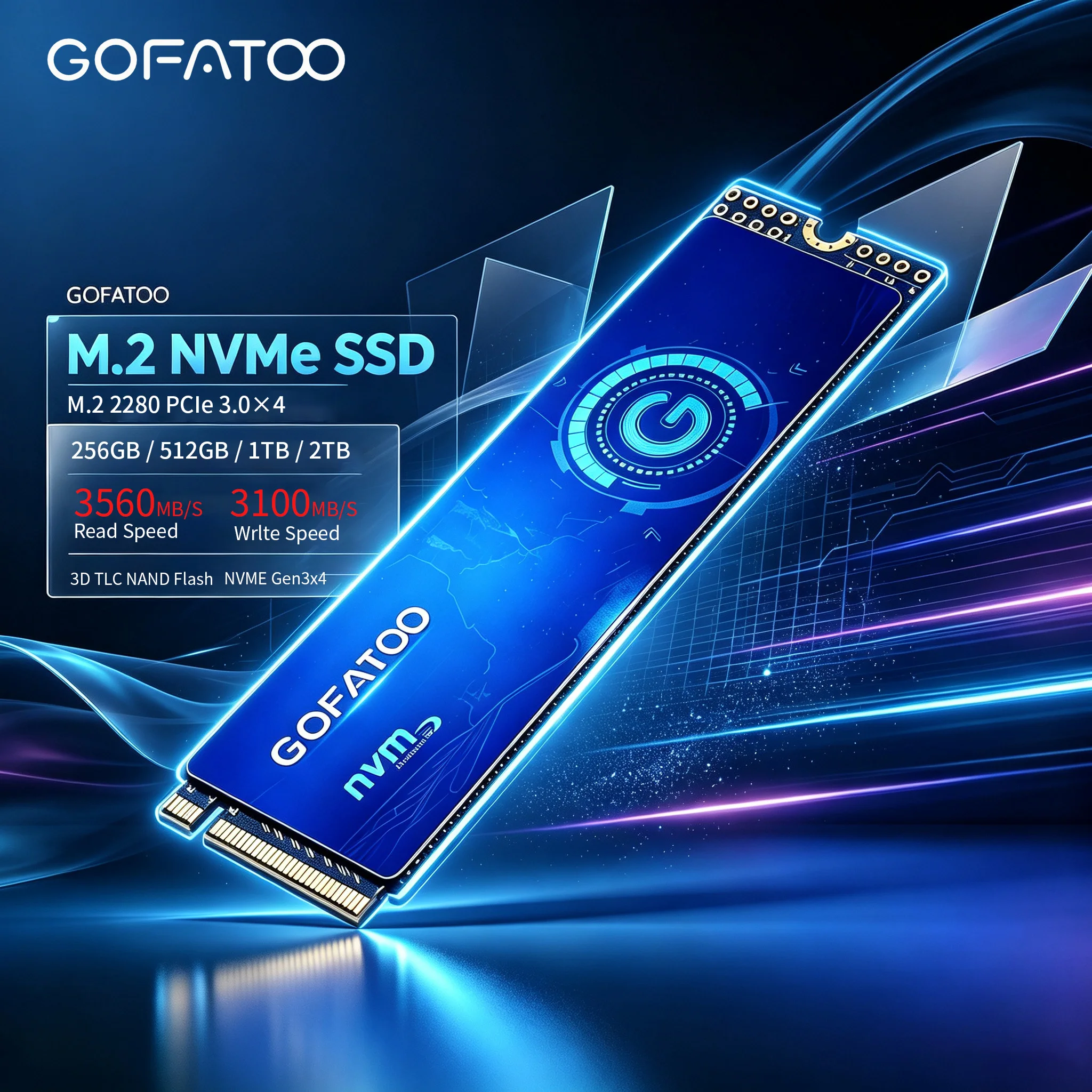 GOFATOO M.2 2280 NVMe PCIe3.0 x4 SSD 256GB/512GB/1TB/2TB Internal Drive Laptop Desktop PS5 Computer Components
GOFATOO M.2 2280 NVMe PCIe3.0 x4 SSD 256GB/512GB/1TB/2TB Internal Drive Laptop Desktop PS5 Computer Components
