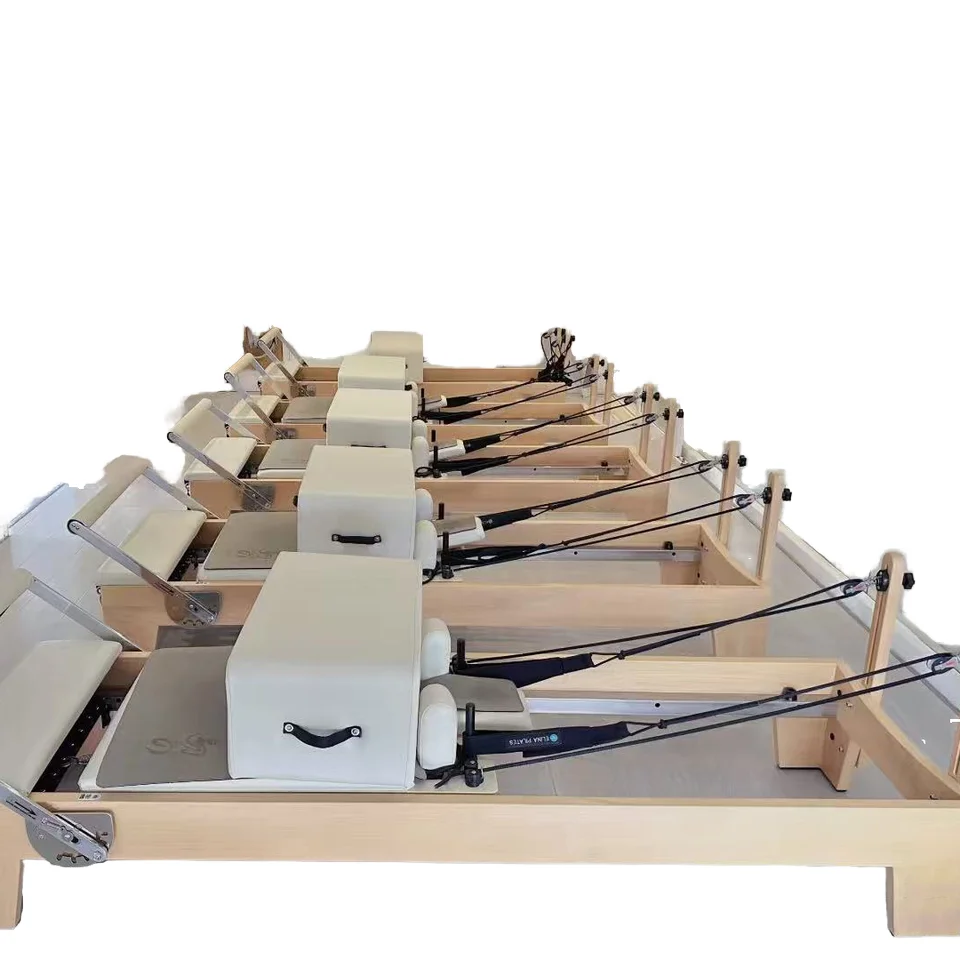 DEREN High Quality Home Yoga Studio Pilates Machine Wooden Reformers with Core Bed Box Jump Board Made of Maple Wood
DEREN High Quality Home Yoga Studio Pilates Machine Wooden Reformers with Core Bed Box Jump Board Made of Maple Wood